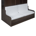 Queen Size Murphy Bed Wall Bed With Cushion,Espresso Queen Espresso Mdf Lvl