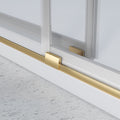 44'' 48'' W x 76'' H Soft closing Double Sliding brushed gold-stainless steel