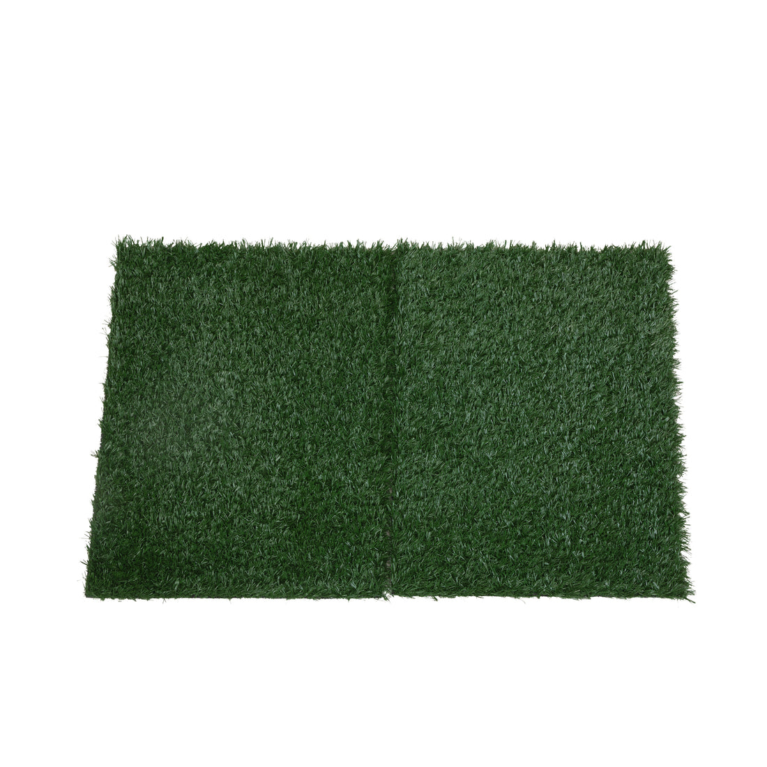 2Pcs Realistic Artificial Grass Rug For Pet Potty Training, Synthetic Dog Pee Grass Turf Patch Carpet Pad For Indoor Outdoor Green Polyethylene