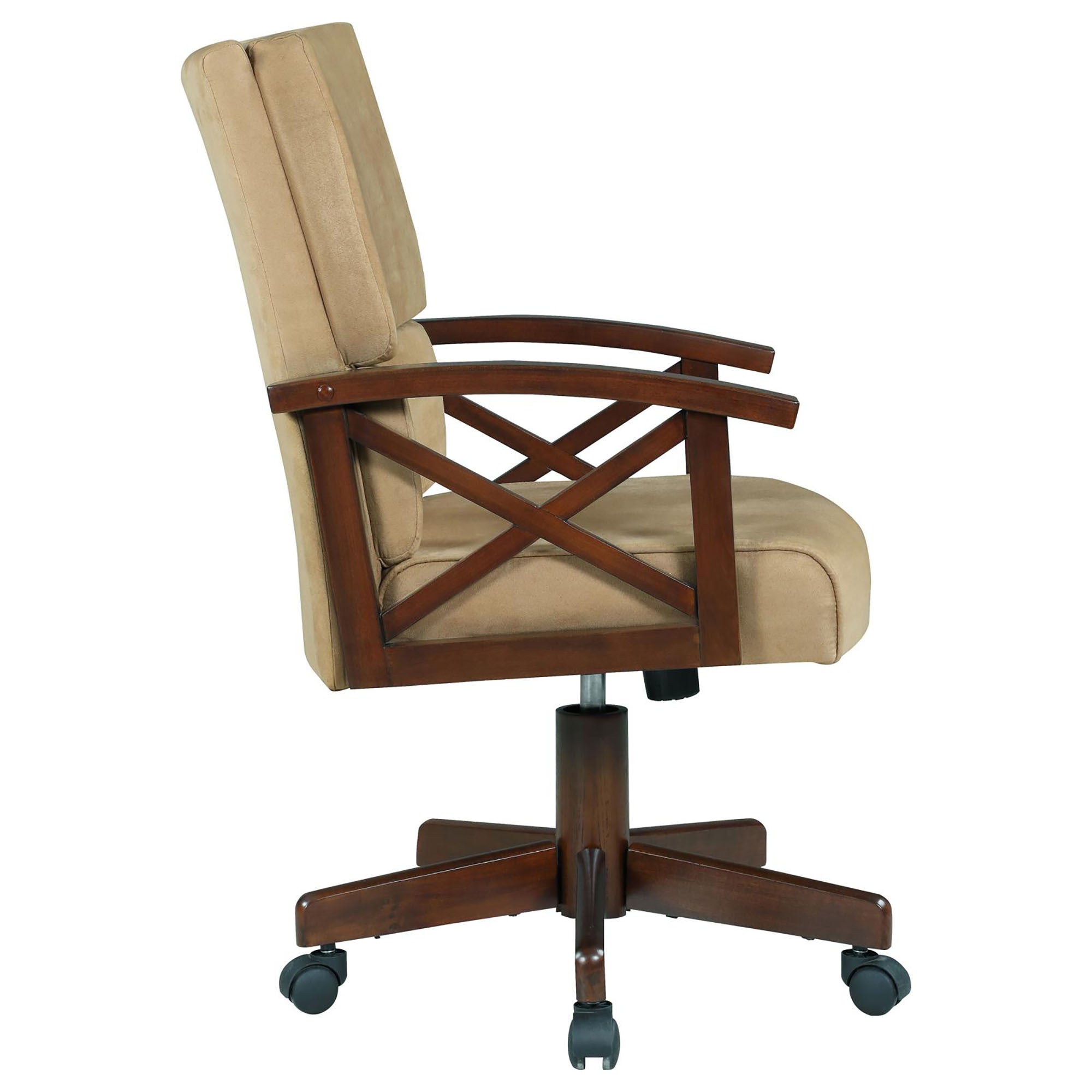 Tan and Tobacco Upholstered Game Chair with