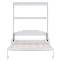 Queen Size Murphy Bed Wall Bed With Cushion,White Queen White Mdf Lvl