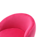 360 Degree Swivel Cuddle Barrel Accent Chairs, Round Armchairs With Wide Upholstered, Fluffy Fabric Chair For Living Room, Bedroom, Office, Waiting Rooms Rose Red Velvet