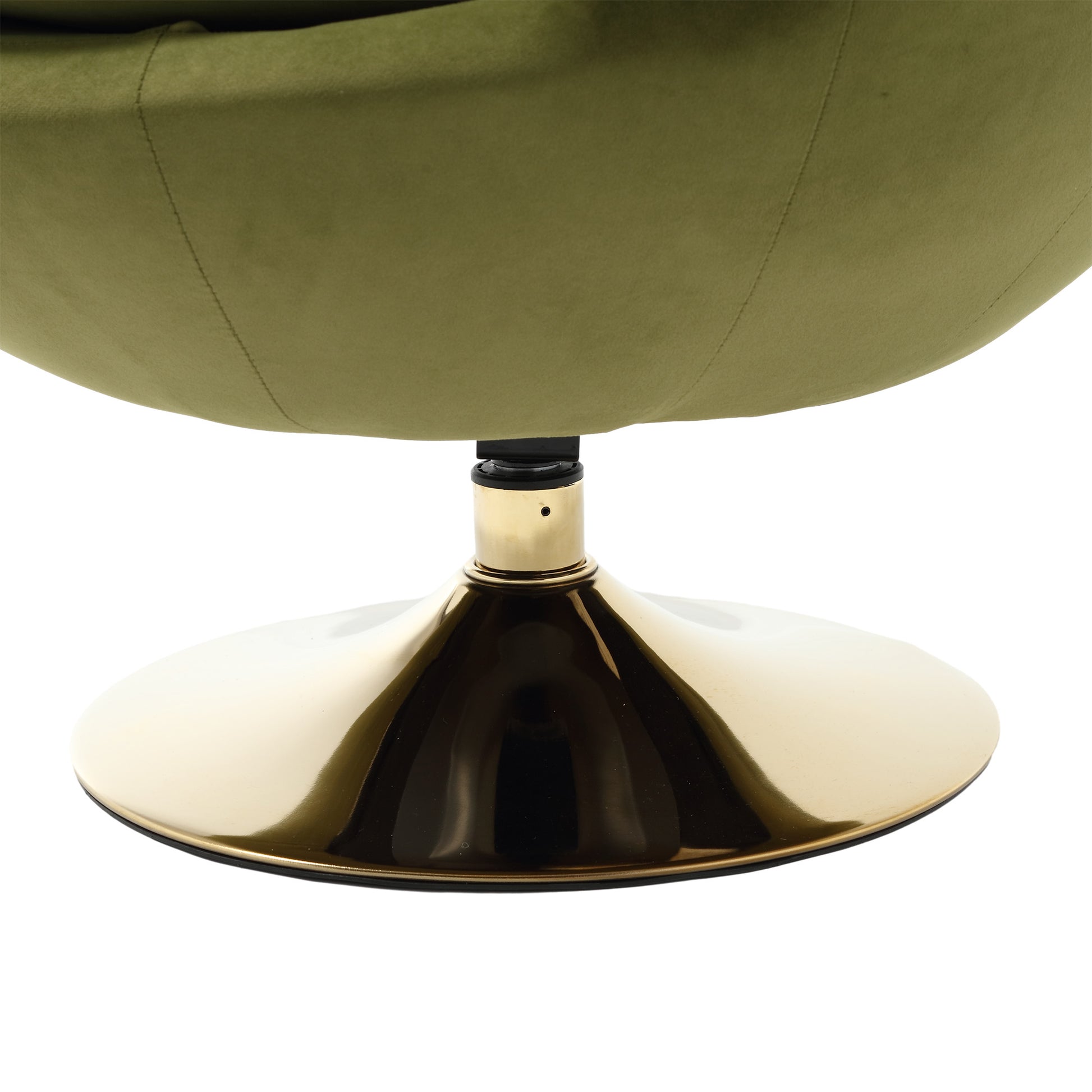 360 Degree Swivel Cuddle Barrel Accent Chairs, Round Armchairs With Wide Upholstered, Fluffy Fabric Chair For Living Room, Bedroom, Office, Waiting Rooms Olive Green Velvet