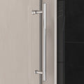 62'' 66'' W x 76'' H Single Sliding Frameless Shower chrome-stainless steel