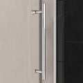 68'' 72'' W x 76'' H Single Sliding Frameless Shower chrome-stainless steel