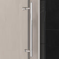 68'' 72'' W X 76'' H Single Sliding Frameless Shower Door With 3 8 Inch 10Mm Clear Glass In Chrome Chrome Stainless Steel