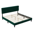 King Bed Frame With Headboard,Sturdy Platform Bed With Wooden Slats Support,No Box Spring,Mattress Foundation,Easy Assembly Green Green Wood