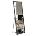 Third Generation Black Solid Wood Frame Full Body Mirror,Border, Bathroom Makeup Mirror, Bedroom Porch, Decorative Mirror, Clothing Store, Floor Standing Large Mirror. Black 65 