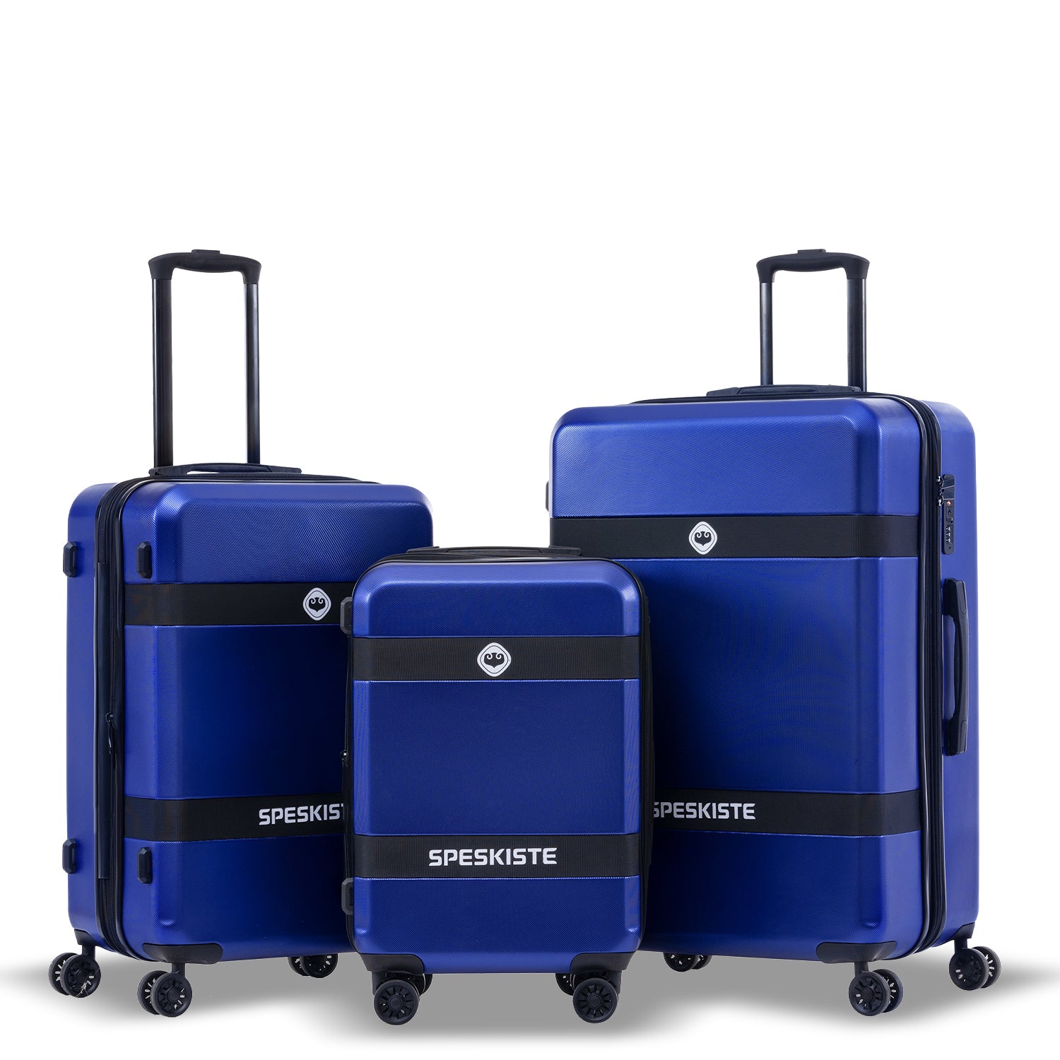 Luggage Sets Model Expandable ABS PC 3 Piece Sets with blue-abs+pc