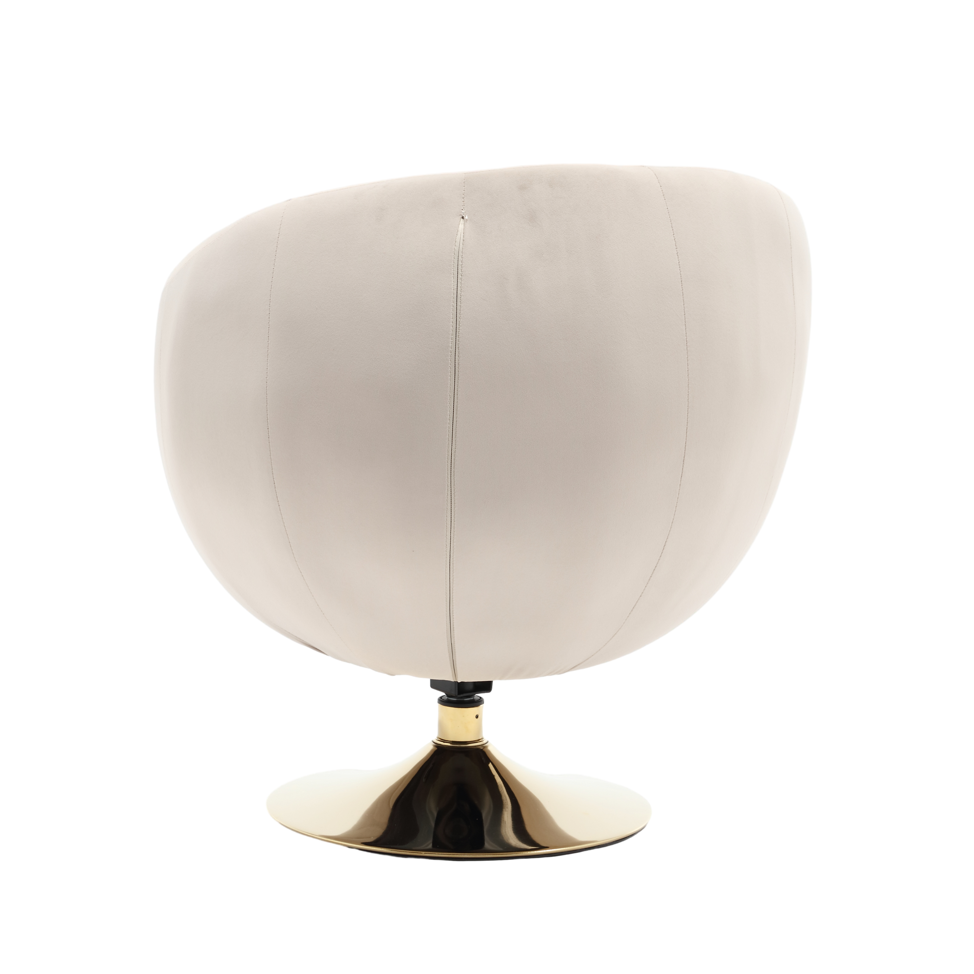 360 Degree Swivel Cuddle Barrel Accent Chairs, Round Armchairs With Wide Upholstered, Fluffy Fabric Chair For Living Room, Bedroom, Office, Waiting Rooms Beige Velvet