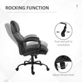 500Lbs Big And Tall Office Chair With Wide Seat, Ergonomic Executive Computer Chair With Adjustable Height, Swivel Wheels And Linen Finish, Dark Grey Grey Polyester