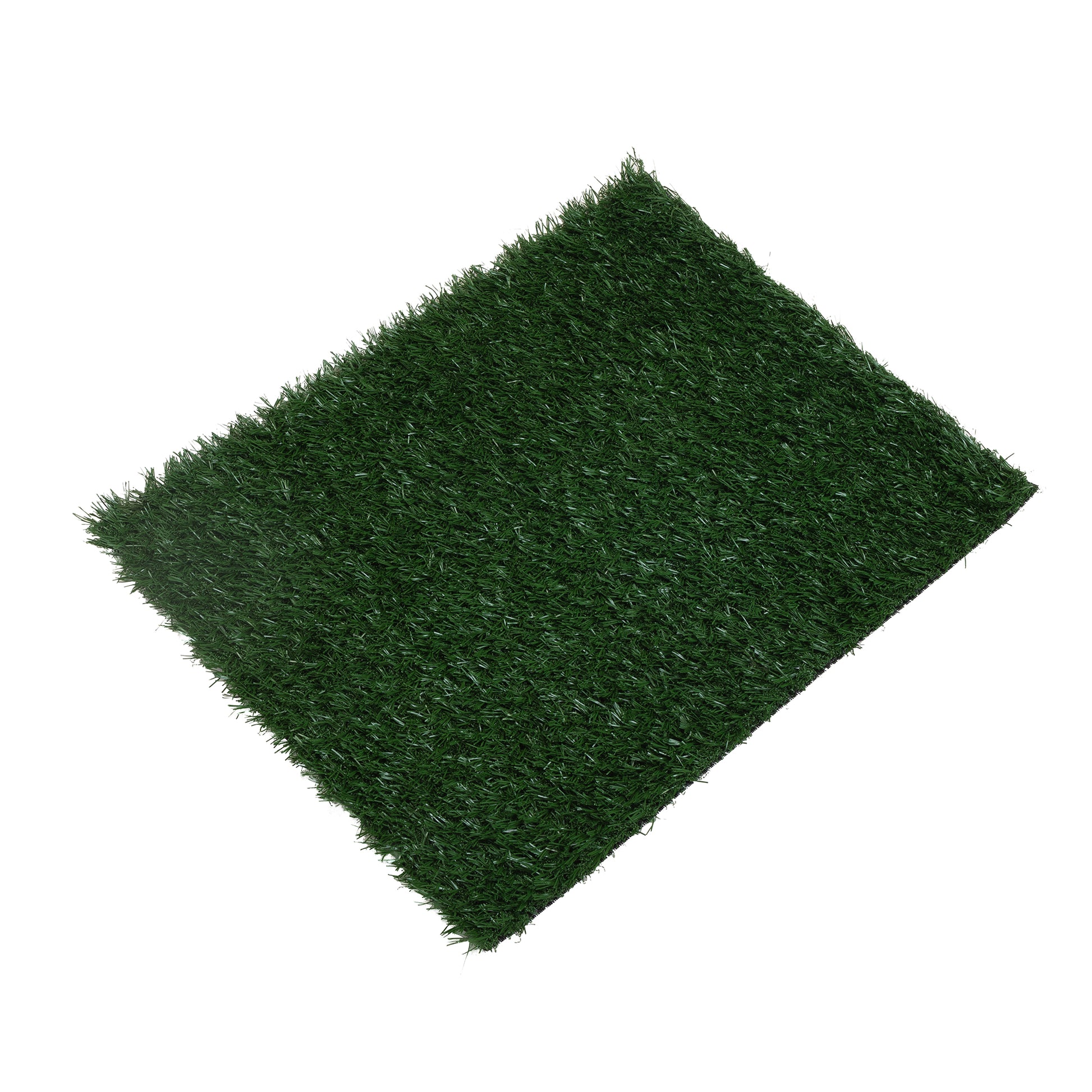 2Pcs Realistic Artificial Grass Rug For Pet Potty Training, Synthetic Dog Pee Grass Turf Patch Carpet Pad For Indoor Outdoor Green Polyethylene