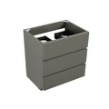 Alice 30F 102,Floor Cabinet Without Basin, Gray Color, With Three Drawers, Pre Assembled Gray Melamine