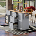 K&K Rolling Kitchen Island with Storage, Kitchen Cart