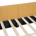 Full Size Upholstered Daybed With 2 Storage Drawers Sofa Bed Frame No Box Spring Needed, Linen Fabric Yellow Yellow Linen