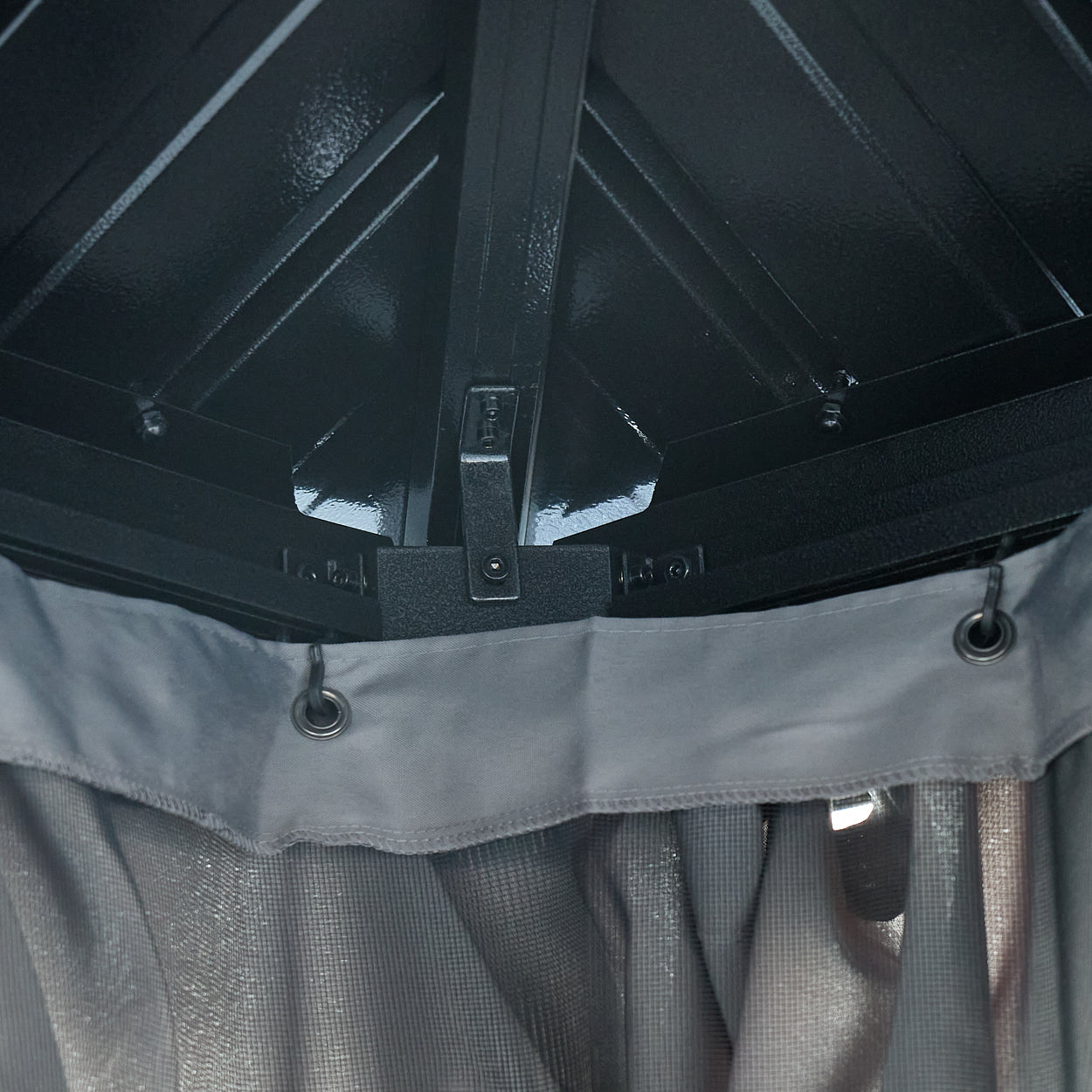 10*10Ft Patic Gazebo,Alu Gazebo With Steel Canopy,Outdoor Permanent Hardtop Gazebo Canopy For Patio, Garden, Backyard Gray Aluminium