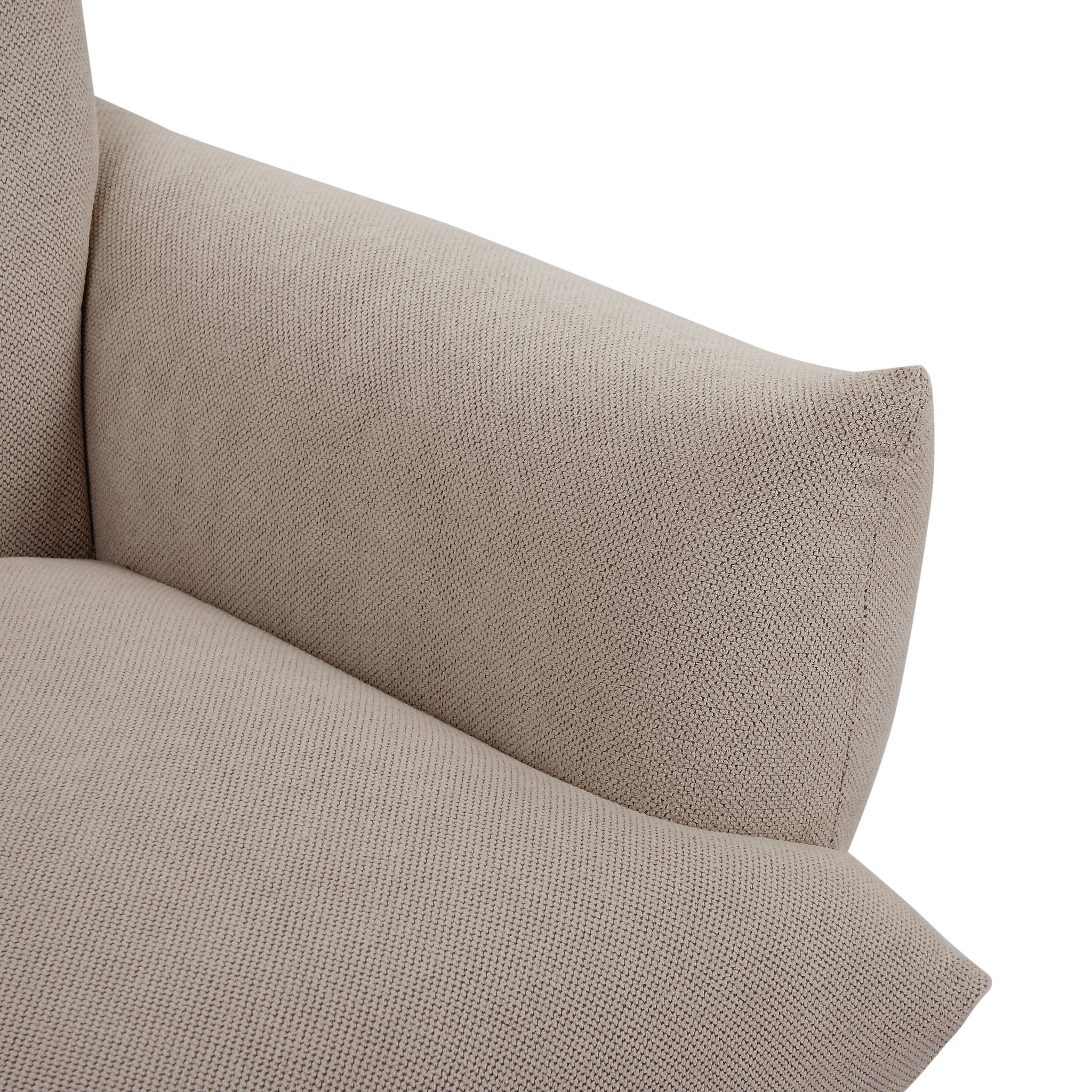 Oversized Living Room Accent Armchair Upholstered beige-foam-fabric