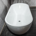 67'' Acrylic Freestanding White Soaking Bathtub