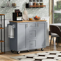 K&K Rolling Kitchen Island with Storage, Kitchen Cart