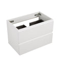 Alice 30W 201, Wall Mount Cabinet Without Basin, White Color, With Two Drawers, Pre Assembled White Mdf