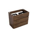 Alice 30F 105,Floor Cabinet Without Basin, Walnut Color, With Three Drawers, Pre Assembled Walnut Melamine