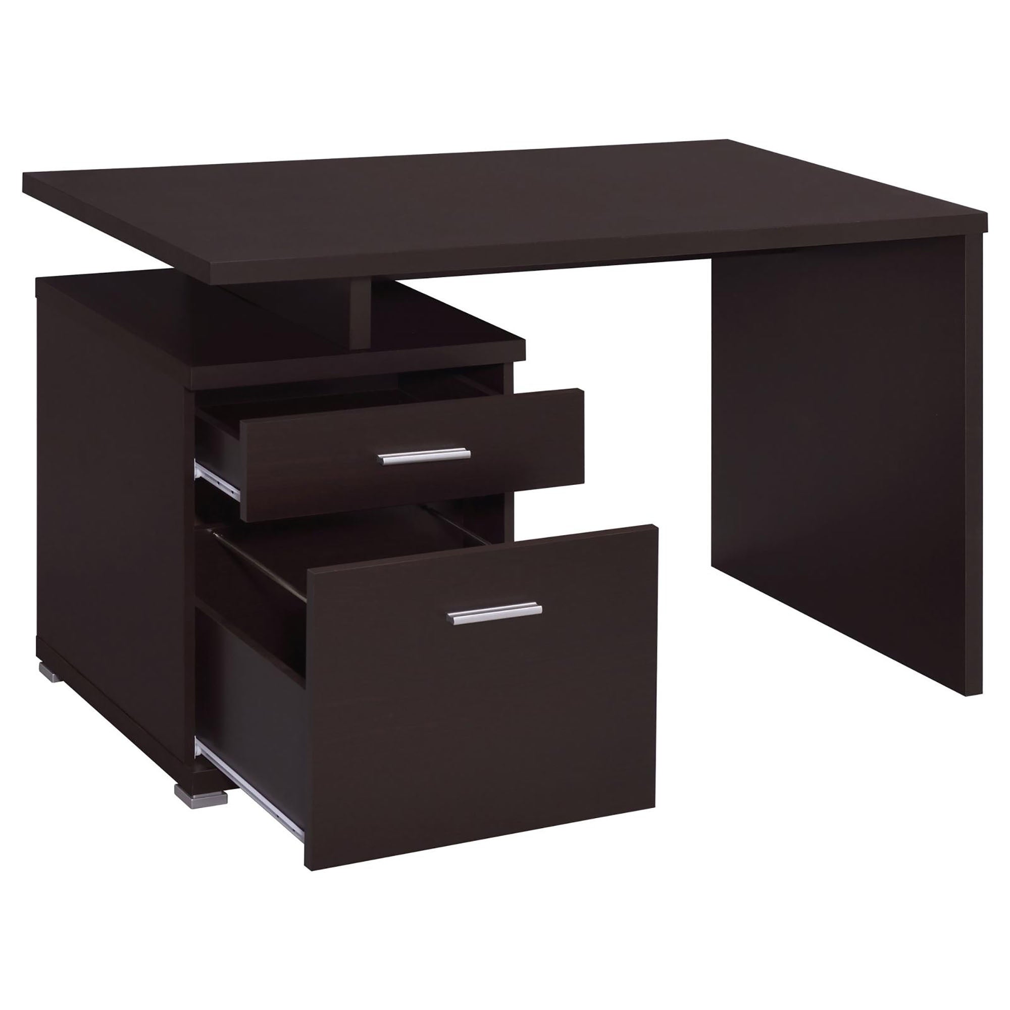 Cappuccino 2 Drawer Reversible Office Desk