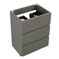 Alice 24F 102,Floor Cabinet Without Basin, Gray Color, With Three Drawers, Pre Assembled Gray Melamine