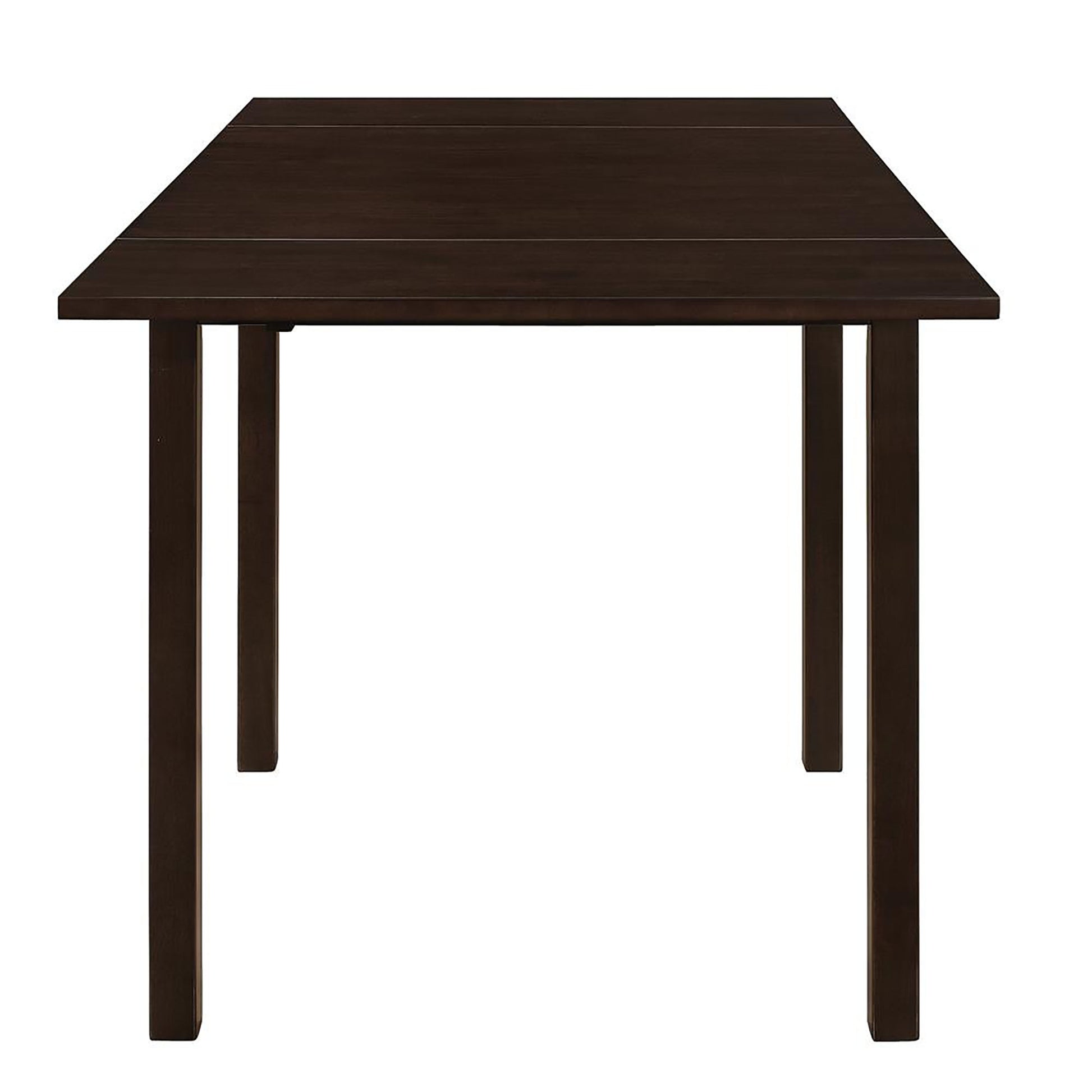 Cappuccino Dining Table With Drop Extension Leaf Brown Dining Room Transitional Tabeltop Square Kitchen & Dining Tables Wood