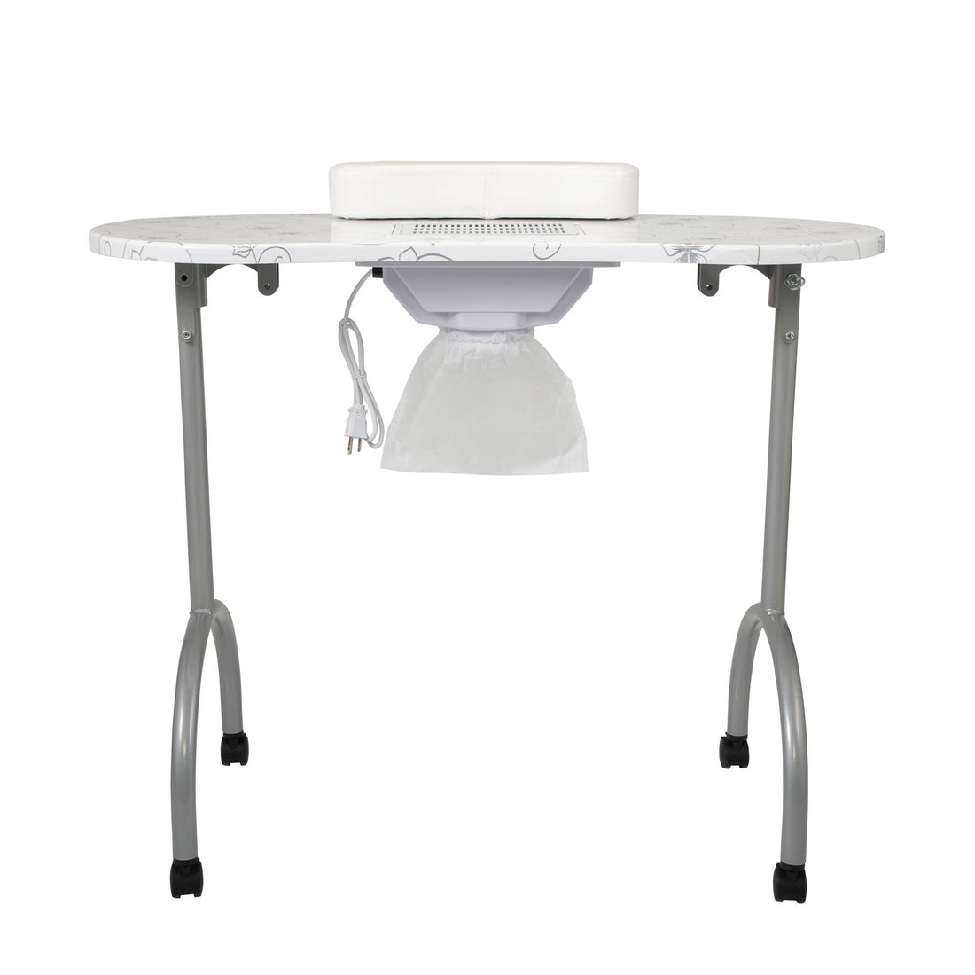 Portable & Foldable Manicure Table Nail Table Desk white-mdf