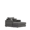 43.3 Inch Corduroy Single Sofa With A Back Pillow2 Toss Pillows And A Ottoman ,Comfy Sofa Deep Seat Couch For Living Room Grey Corduroy 1 Seat