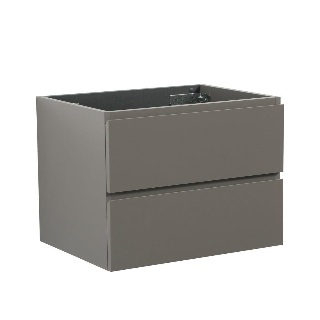 Alice 30W 102,Wall Mount Cabinet Without Basin, Gray Color, With Two Drawers, Pre Assembled White Gray Mdf