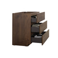 Alice 30F 105,Floor Cabinet Without Basin, Walnut Color, With Three Drawers, Pre Assembled Walnut Melamine