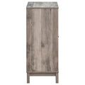 Weathered Acacia Wine Cabinet With 2 Doors Grey Dining Room Farmhouse,Rustic Wood