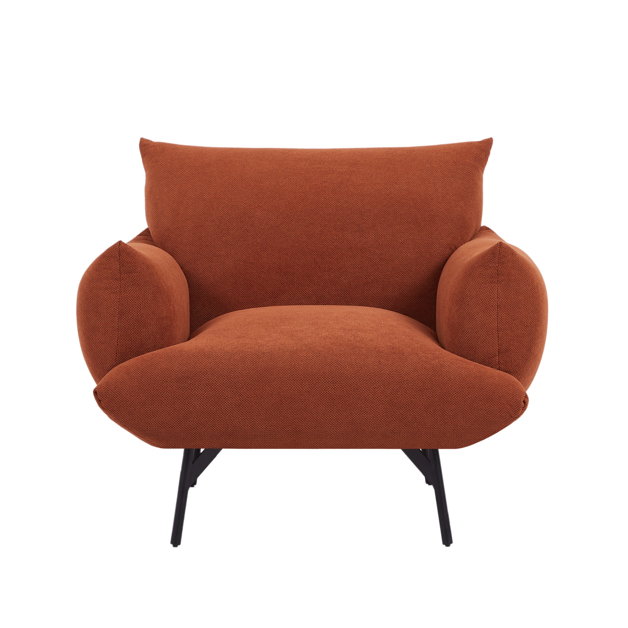 Oversized Living Room Accent Armchair Upholstered red-foam-fabric