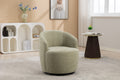 037 Chenille Fabric Swivel Accent Armchair Barrel Chair With Black Powder Coating Metal Ring,Light Green Light Green Primary Living Space Modern Eucalyptus Foam Chenille