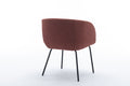 039 Set Of 1 Boucle Fabric Dining Chair With Black Metal Legs,Wine Red Wood Wine Red Dining Room Foam Wipe Clean Modern Dining Chairs Wing Back Foam Boucle