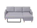 Adjustable L Shaped Sofa Bed With Chaise Light Grey, Upholstered Fabric Sleeper Sectional Sofa With Chaise Modern Craftsman Fashion Sofa Set, Apartment Living Room Sofa With For Small Space Light Gray Fabric