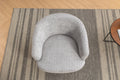 048 Chenille Fabric Accent Swivel Chair With Gold Metal Round Base,Light Gray Light Gray White Primary Living Space Modern Eucalyptus Foam Chenille