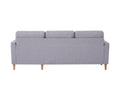 Adjustable L Shaped Sofa Bed With Chaise Light Grey, Upholstered Fabric Sleeper Sectional Sofa With Chaise Modern Craftsman Fashion Sofa Set, Apartment Living Room Sofa With For Small Space Light Gray Fabric