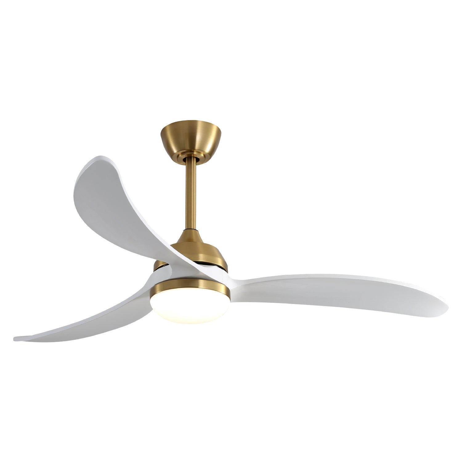 52 Inch Indoor Ceiling Fan With Dimmable Led Light 3 gold-metal & wood