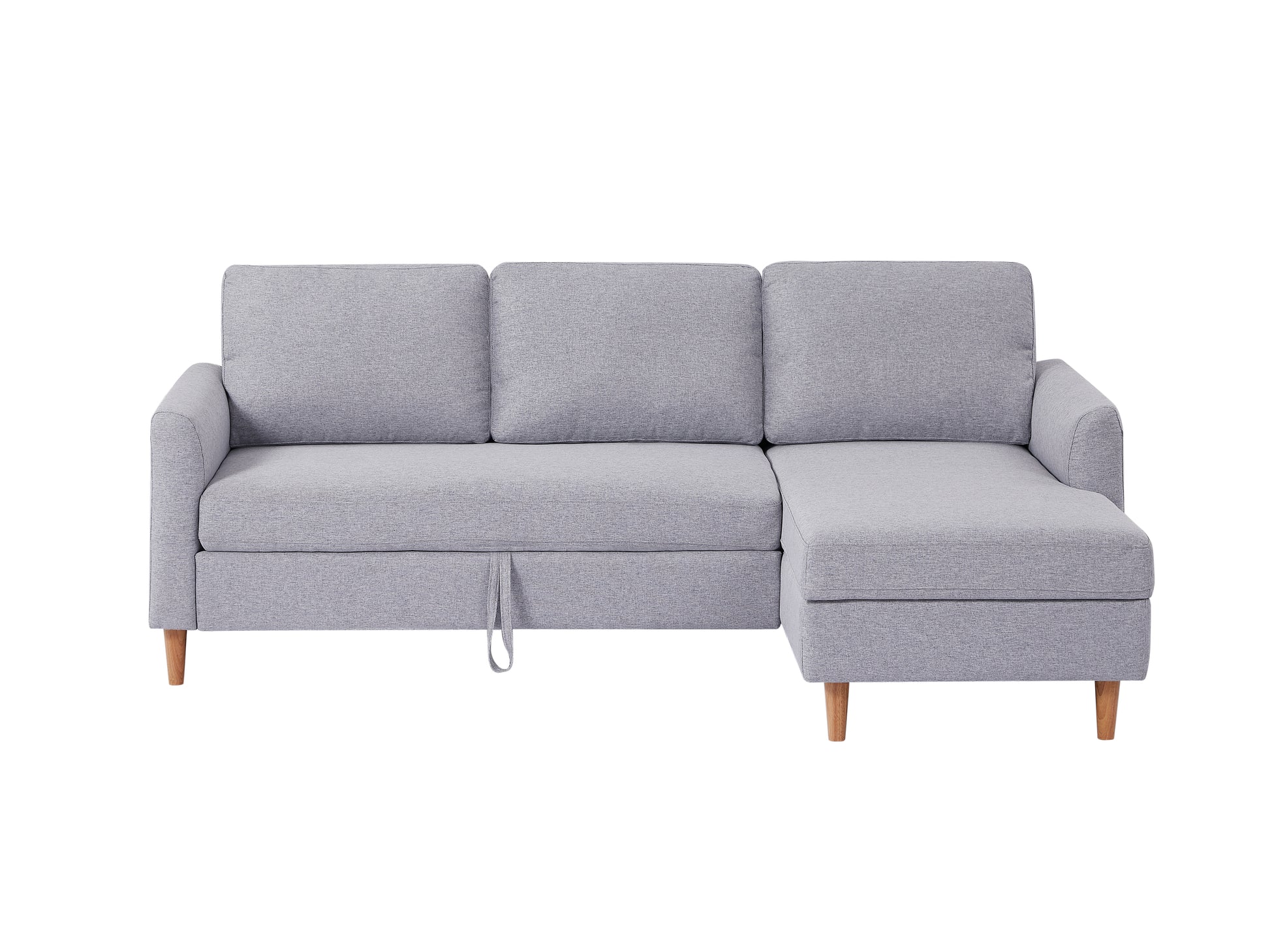 Adjustable L Shaped Sofa Bed With Chaise Light Grey, Upholstered Fabric Sleeper Sectional Sofa With Chaise Modern Craftsman Fashion Sofa Set, Apartment Living Room Sofa With For Small Space Light Gray Fabric