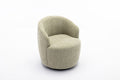 037 Chenille Fabric Swivel Accent Armchair Barrel Chair With Black Powder Coating Metal Ring,Light Green Light Green Primary Living Space Modern Eucalyptus Foam Chenille
