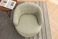 037 Chenille Fabric Swivel Accent Armchair Barrel Chair With Black Powder Coating Metal Ring,Light Green Light Green Primary Living Space Modern Eucalyptus Foam Chenille
