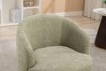 037 Chenille Fabric Swivel Accent Armchair Barrel Chair With Black Powder Coating Metal Ring,Light Green Light Green Primary Living Space Modern Eucalyptus Foam Chenille