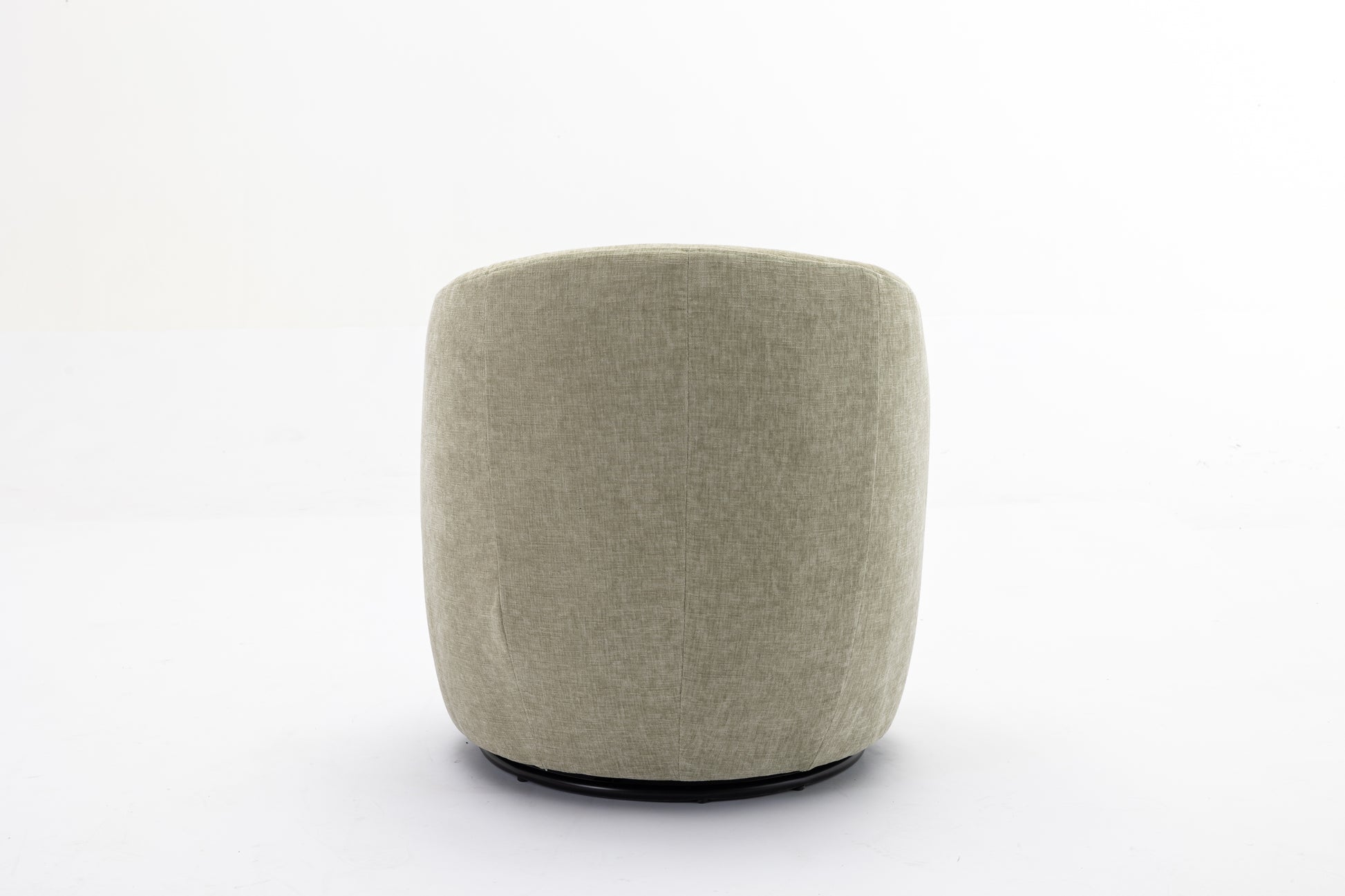 037 Chenille Fabric Swivel Accent Armchair Barrel Chair With Black Powder Coating Metal Ring,Light Green Light Green Primary Living Space Modern Eucalyptus Foam Chenille