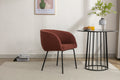 039 Set Of 1 Boucle Fabric Dining Chair With Black Metal Legs,Wine Red Wood Wine Red Dining Room Foam Wipe Clean Modern Dining Chairs Wing Back Foam Boucle