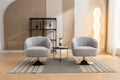 048 Chenille Fabric Accent Swivel Chair With Gold Metal Round Base,Light Gray Light Gray White Primary Living Space Modern Eucalyptus Foam Chenille