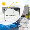 Universal Canopy Cover Replacement For 12X9 Ft Curved Outdoor Pergola Structure Grey Grey Polyester