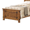 Rustic Honey Twin Panel Bed Box Spring Required Twin Brown Wood Brown Bedroom Rustic Rubberwood Panel Wood