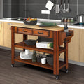 57 Inch Rolling Kitchen Island With